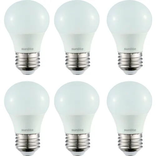 Sunlite® LED A15 Refrigerator Light Bulb, E26 Base, 5.5W, 450 Lumens, 27K, Warm White, Pk of 6