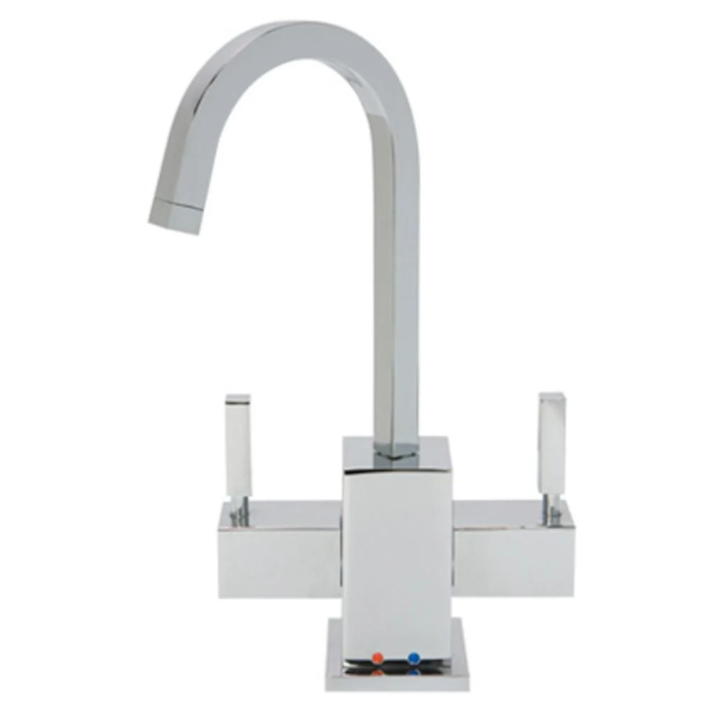 Mountain Plumbing MT1501-NL Contemporary Hot & Cold Water Dispenser w/ Square Base & Handle — Polished Chrome