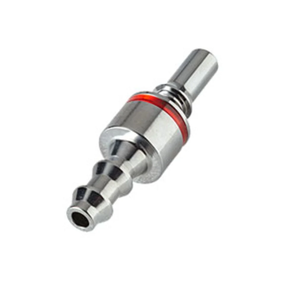 LQ2D2204LRED Valved In-Line Locking Hose Barb Liquid Cooling Coupling Insert 1/4" — Bag of 10