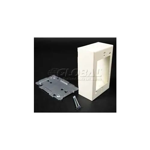 Wiremold WH2048 Switch & Receptacle Box, 1-Gang, 125V, 15A, 4-5/8"L