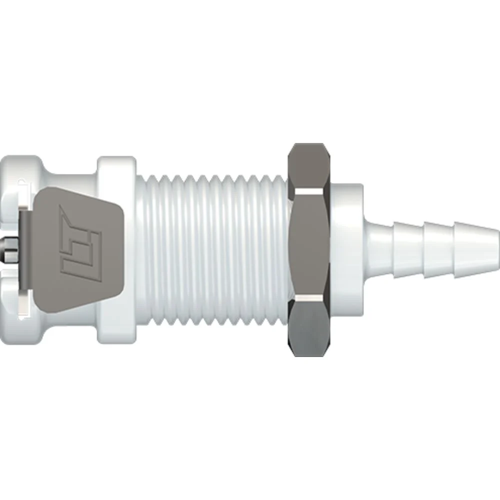LinkTech 20AC Series Panel Mt. Female, Non-valved, 1/8" HB, Natural Acetal — Box of 1000