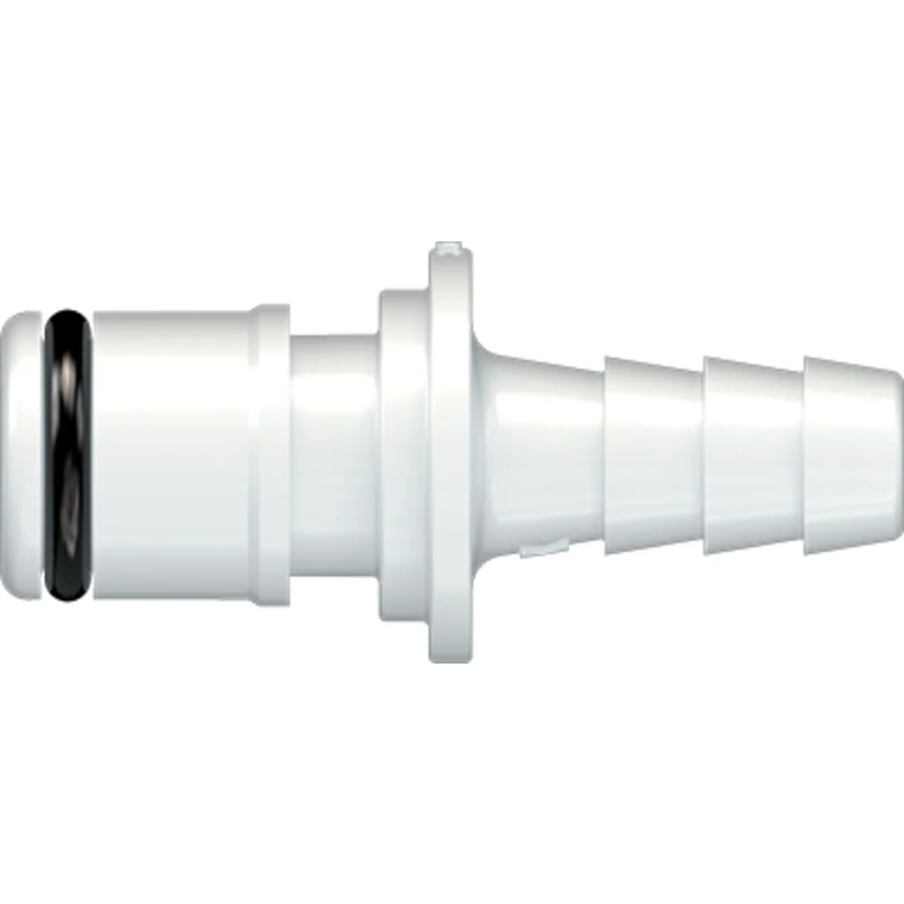 LinkTech 50AC Series Straight Male, Non-valved, 1/4" HB, Natural Acetal — Box of 100