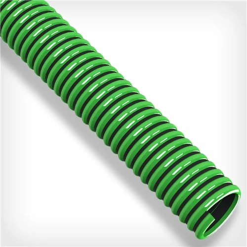 SP-DUTY-4.0-100 by Texcel | SIGMA-DUTY MAX™ Series | NBR Suction Hose | 4" Hose ID | 38 PSI | 29.8 in/Hg Vacuum Rated | Green — Exact Length (FT)