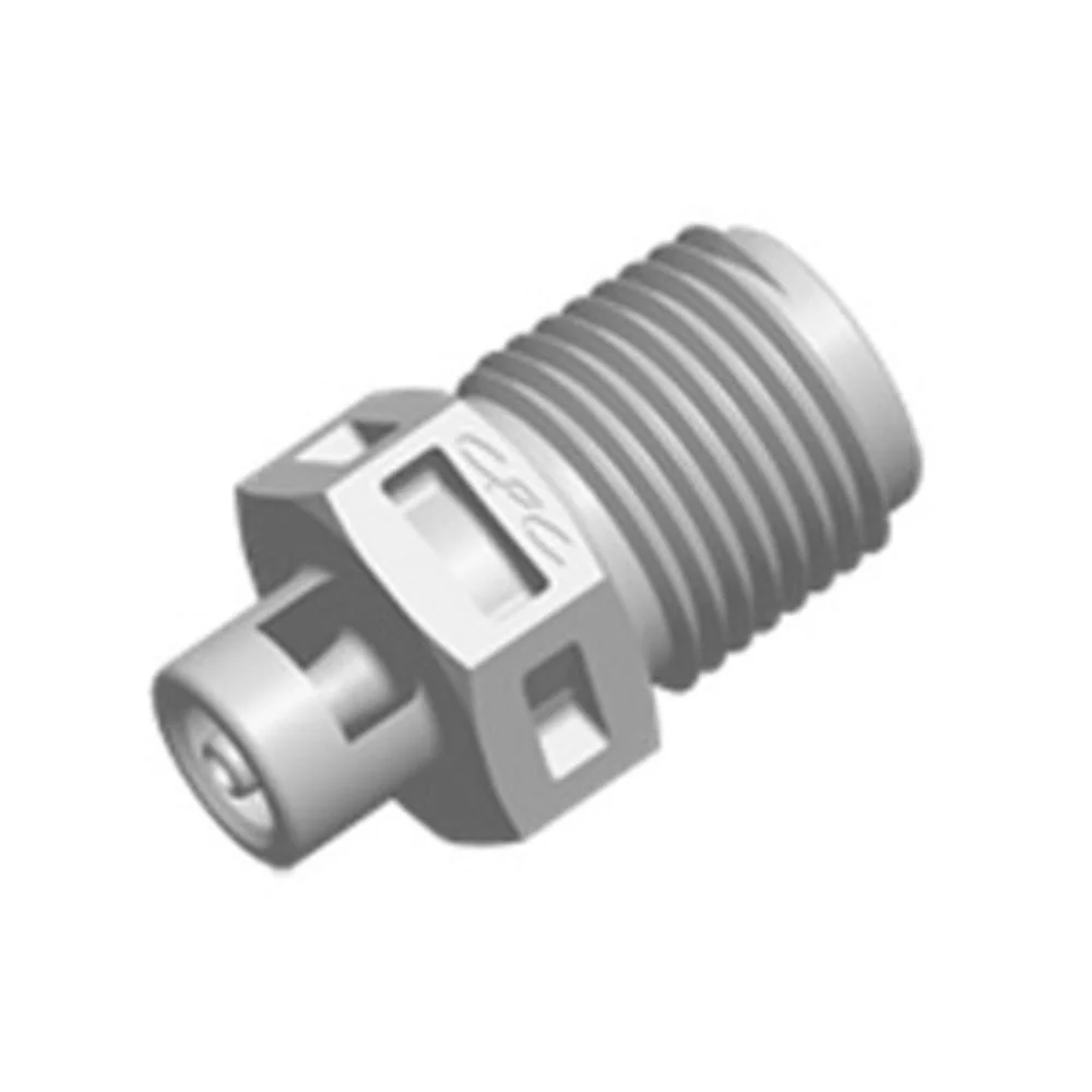 FitQuik PVDF (Kynar) Thread to Tube Straight Fitting - 1/8 NPT to 1/16 ID Barb — Bag of 100