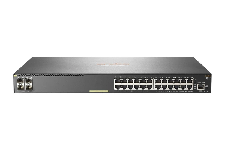 HPE Aruba 2930F Series Switch, 24 10/100/1000 PoE+ ports, 4 x SFP Uplinks, NIB, JL261A