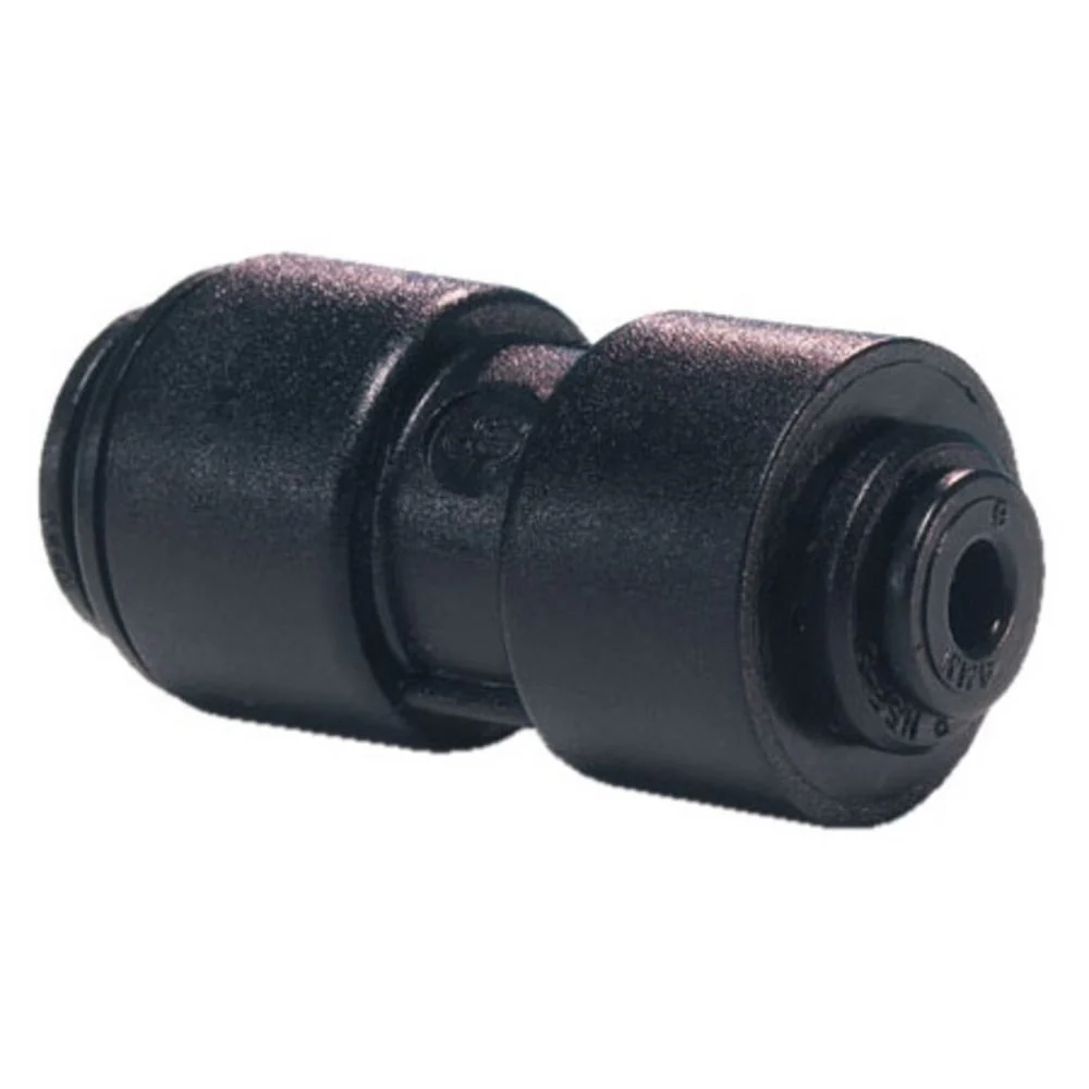 John Guest Reducing Union Black Acetal - 10 MM X 8 MM — Bag of 10