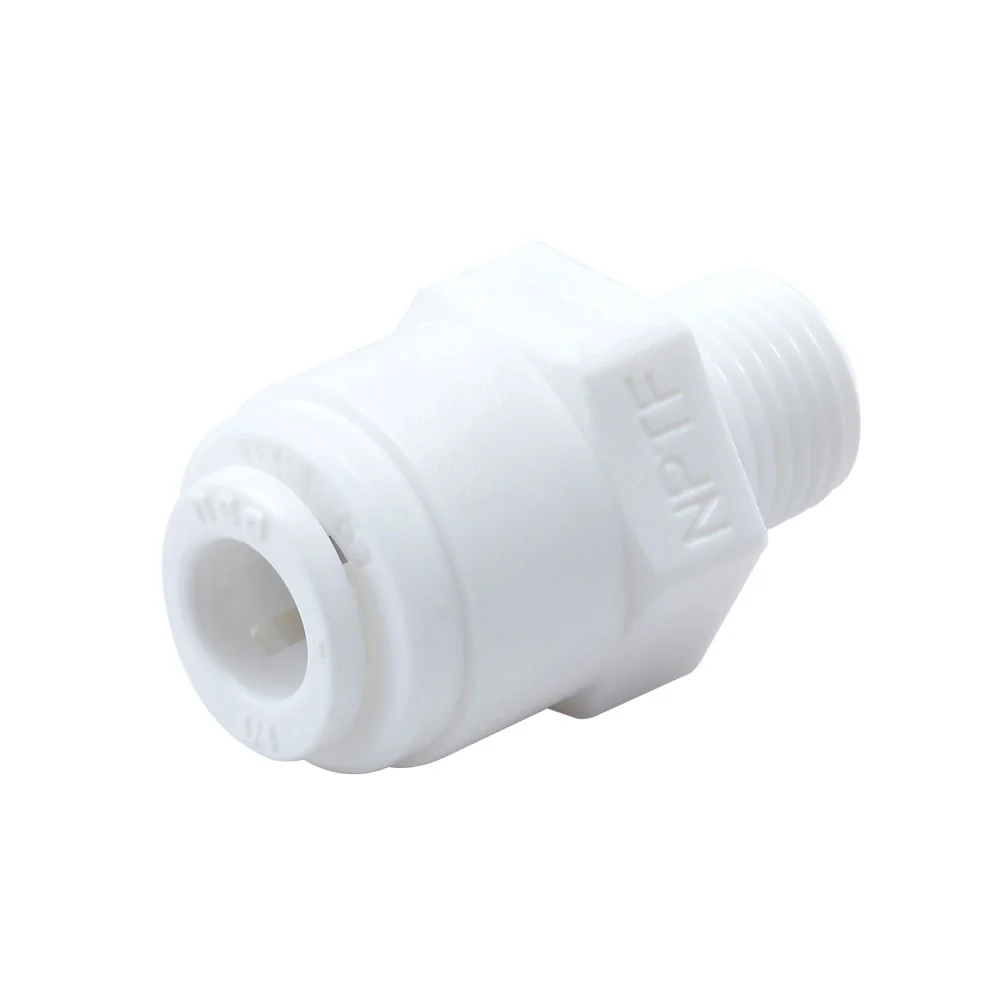 NeoFit - Acetal White Male Connector 1/4" tube x 1/8"NPTF — Box of 350