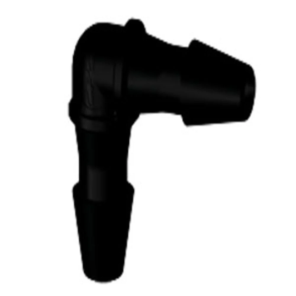 HE231 Elbow Fitting Black Nylon 1/16 HB X 1/16 HB — Pack of 1000