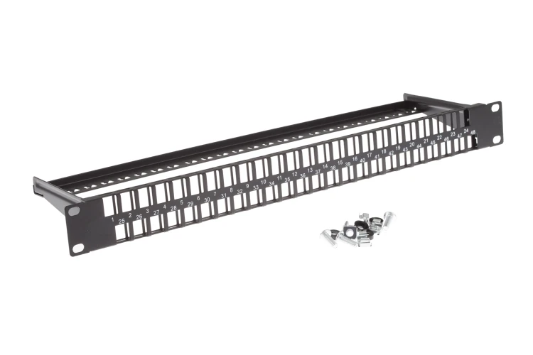 48 Port 1RU Rack Mount Keystone Panel