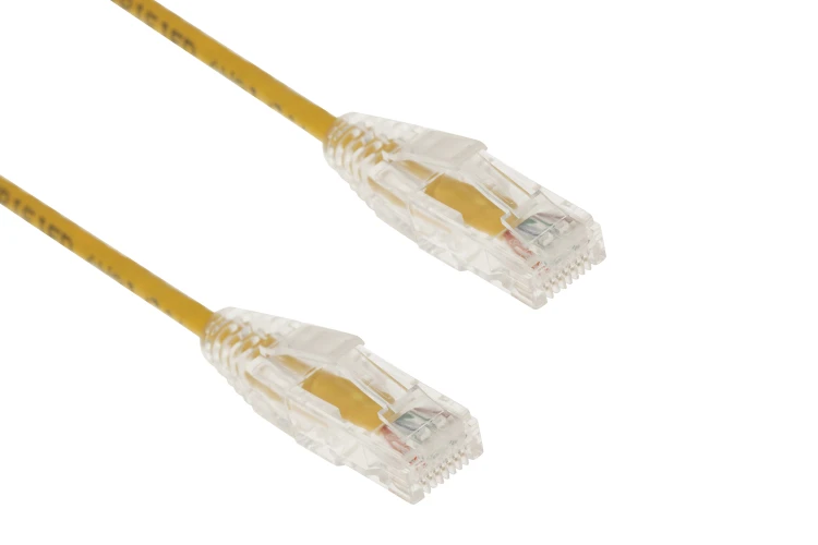 Cat6 Slim Ethernet Patch Cable, Snagless, 14 ft, Yellow