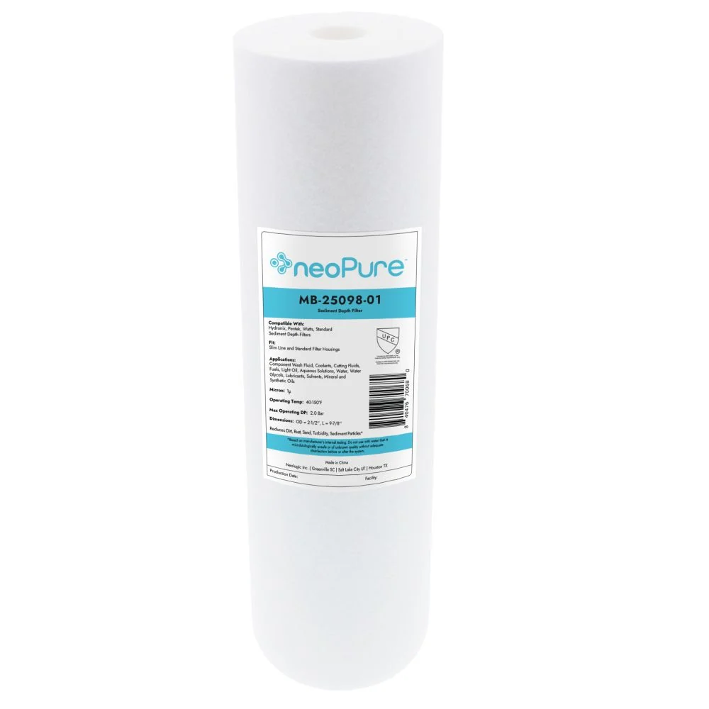 Neo-Pure MB-25098-01 9-7/8" Polypropylene Sediment Depth Filter 1 Mic — Pallet of 1920