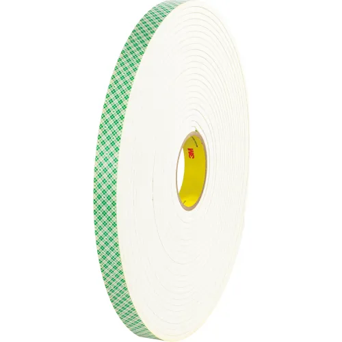3M™ 4004 Double Sided Foam Tape, 1" x 18 Yds., 250 Mil, Natural