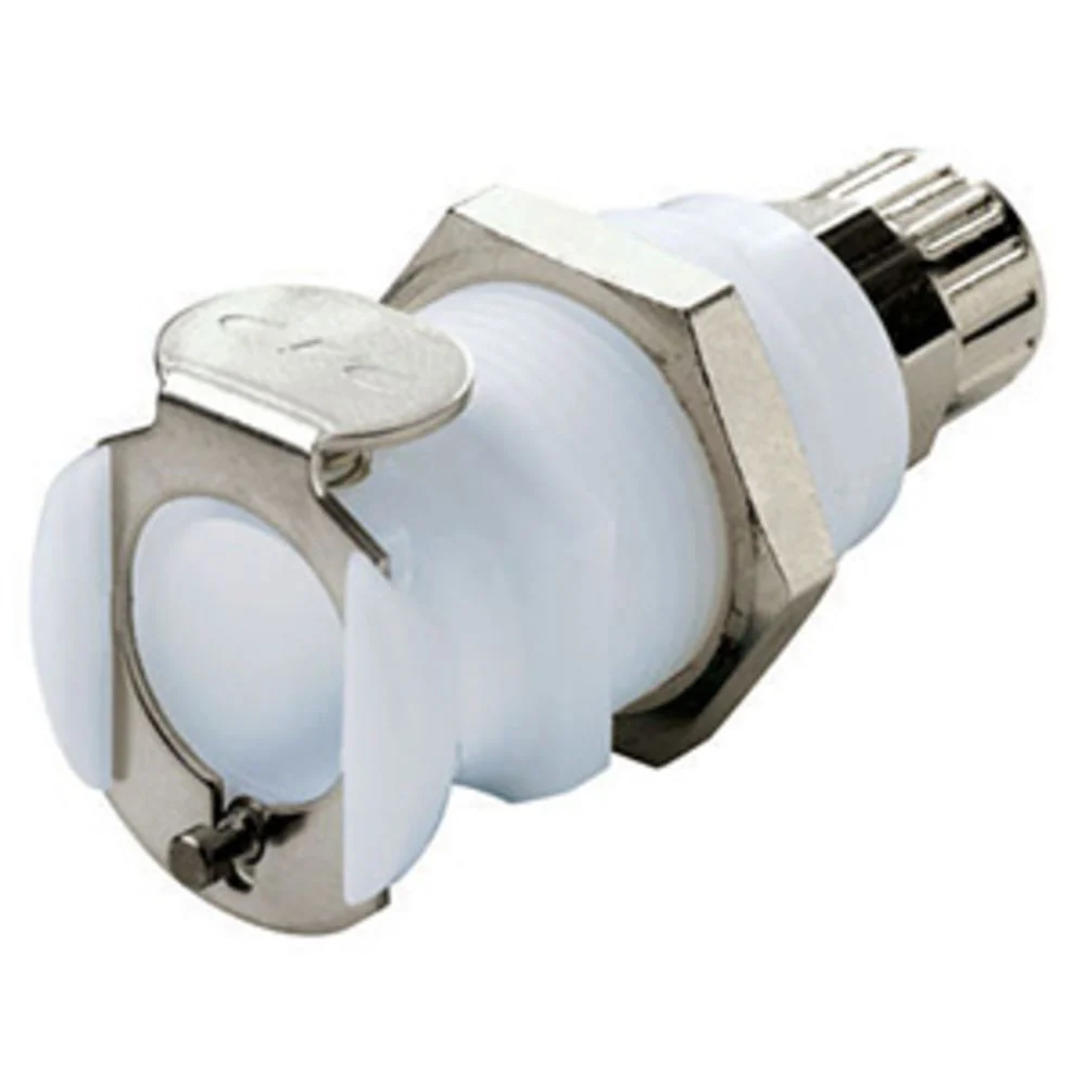 PLCD12004 Valved Panel Mount PTF Coupling Body 1/4 PTF — Bag of 25