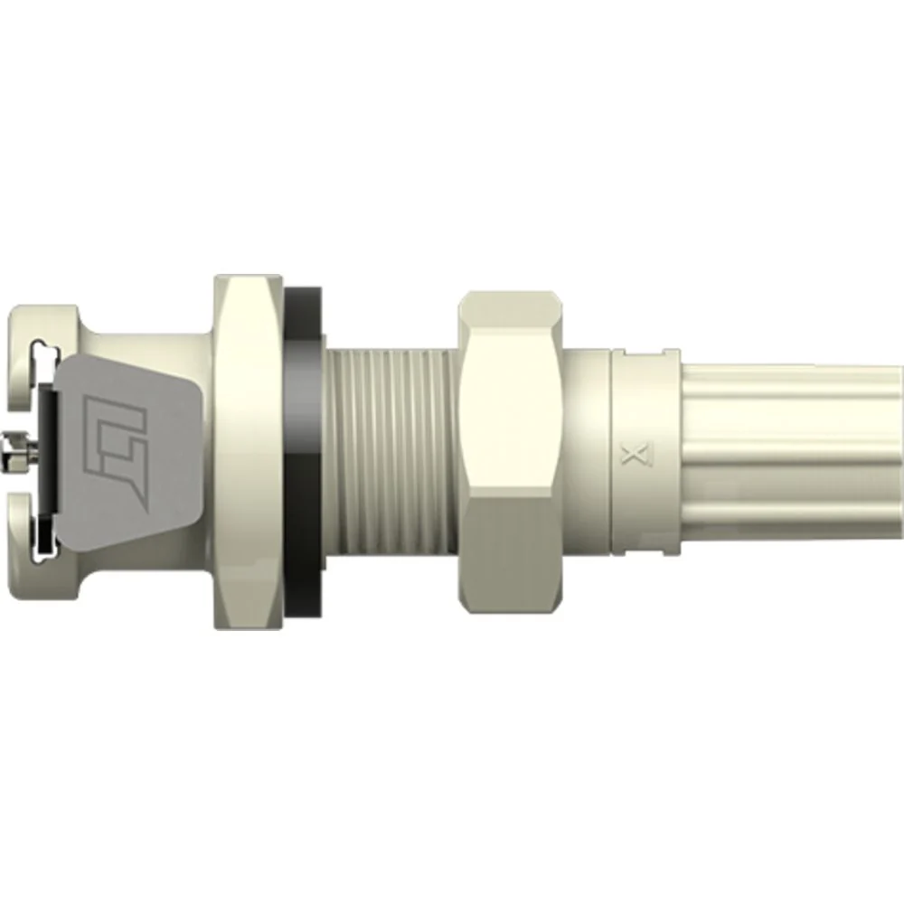 LinkTech 20PP Series Panel Mt, Gasket Seal Socket Female, Valved, 1/4-28 Flat Bottom Port, Polypropy — Single