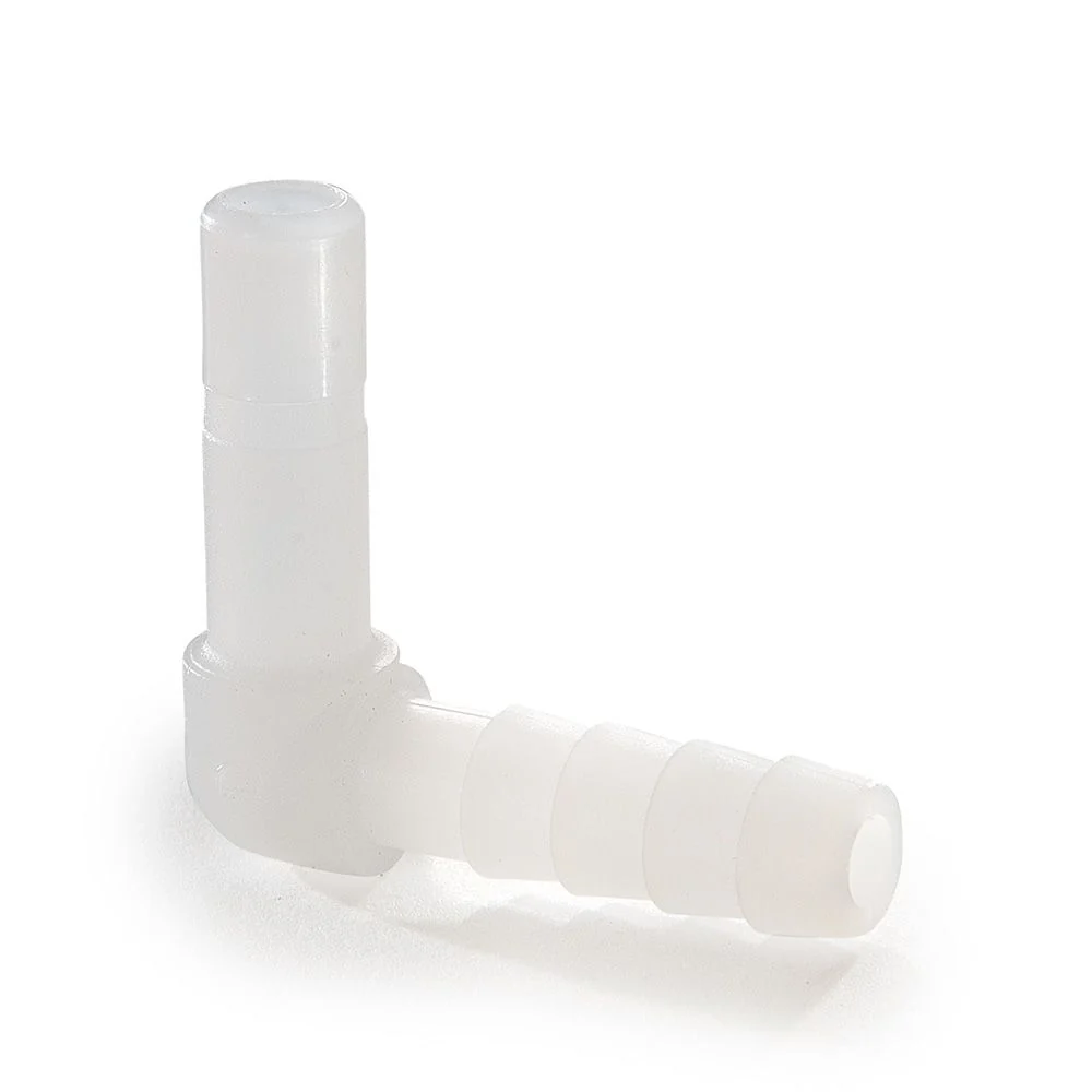 Kynar PVDF Tube Stem 90 Barb - 1/4 — Single