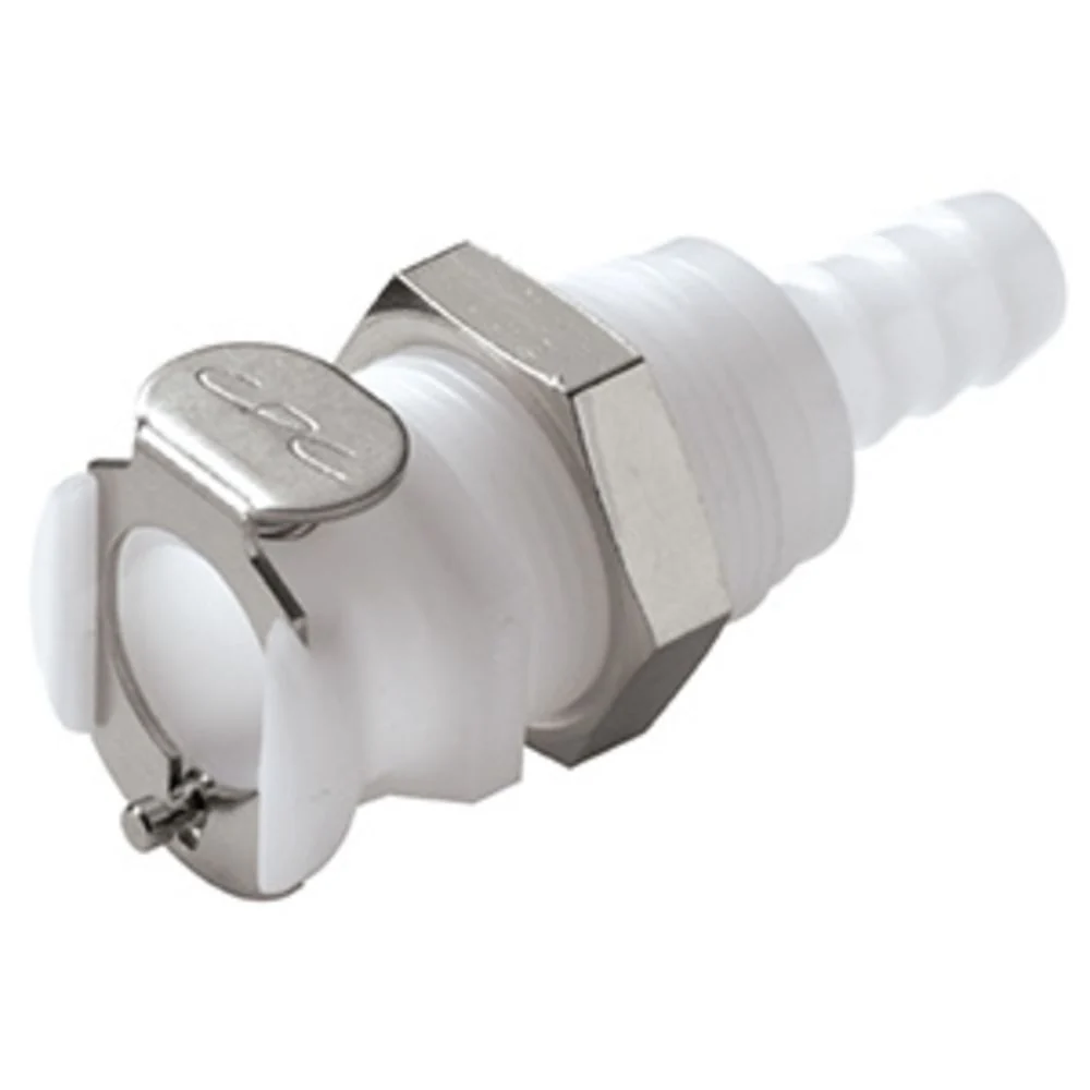 PLC16005 Panel Mount Hose Barb Coupling Body 5/16 ID Barb — Single