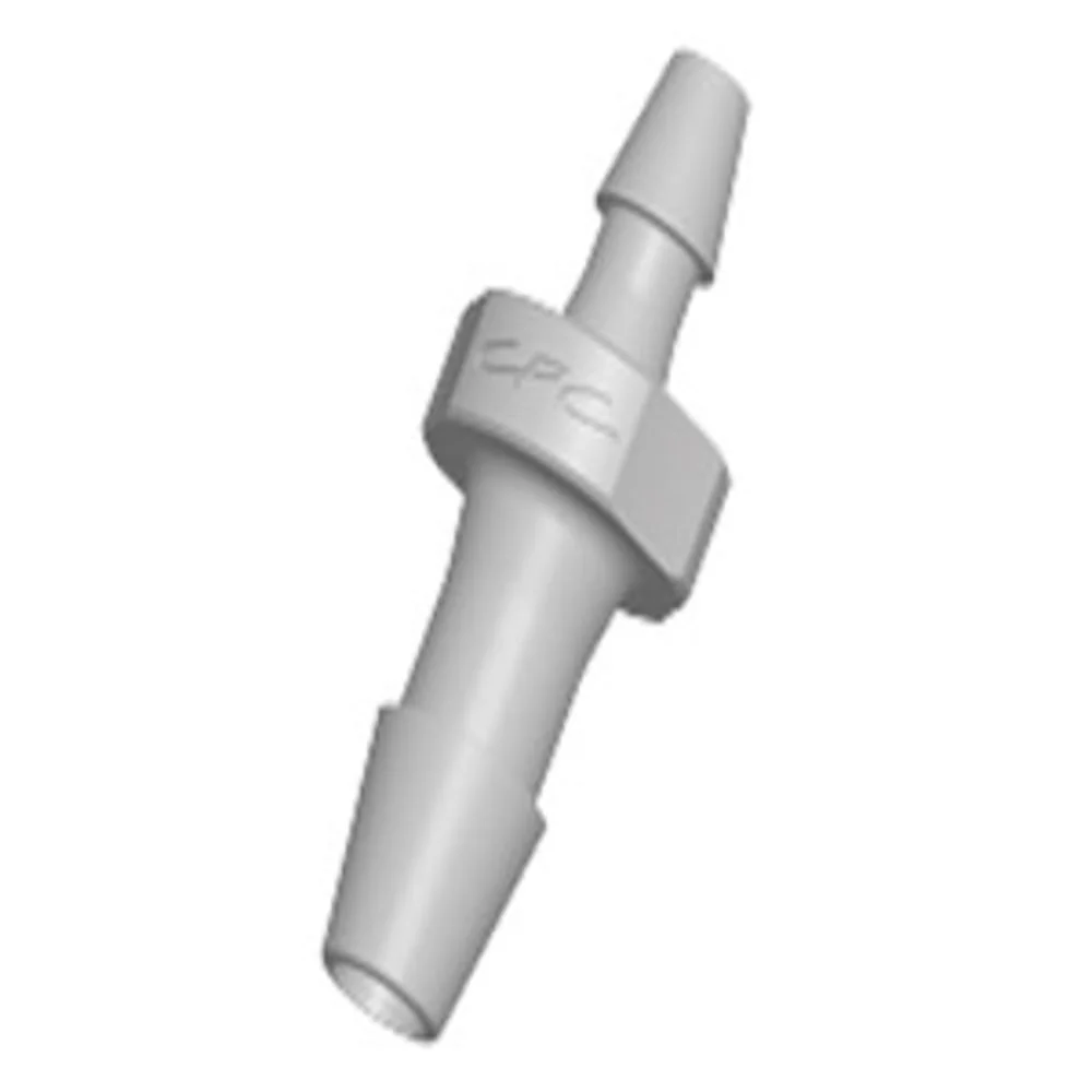 HSR32 Straight Reducer Fitting Natural Polypropylene 3/32 HB X 1/16 HB — Single
