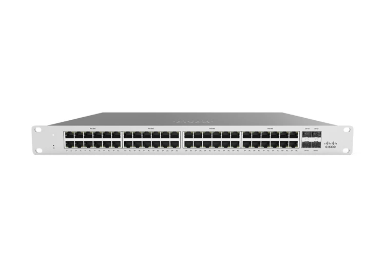 Cisco Meraki Cloud Managed Switch, 48 Gigabit Ethernet Ports, 4 SFP Uplinks, PoE, MS120-48LP-HW, Unc