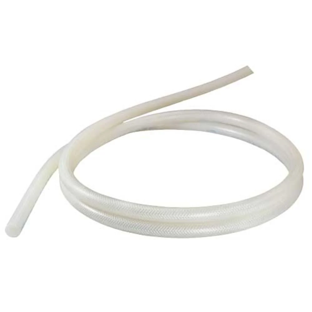 Silbrade Braid Reinforced Silicone Tubing 3/16 ID x .447 OD x 1' — 100 Foot Roll