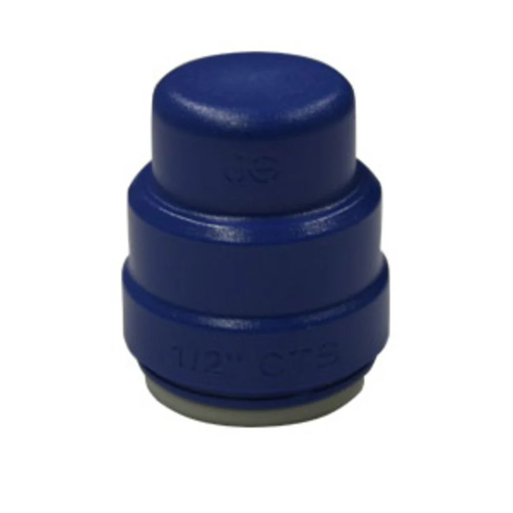 John Guest Color Coded End Cap Blue - 3/4 CTS Test Cap — Bag of 5