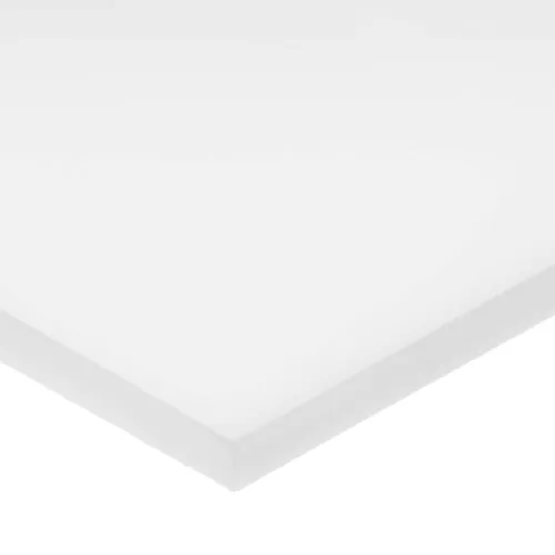 White UHMW Plastic Bar w/ LSE Acrylic Adhesive - 1/8" Thick x 1-1/2" Wide x 48" Long