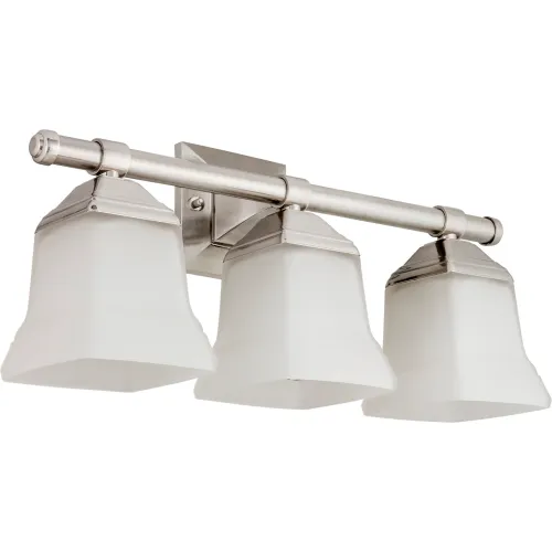 Sunlite® Modern Square Bell Shaped Vanity Light Fixture, 100W, 20"L, Brushed Nickel
