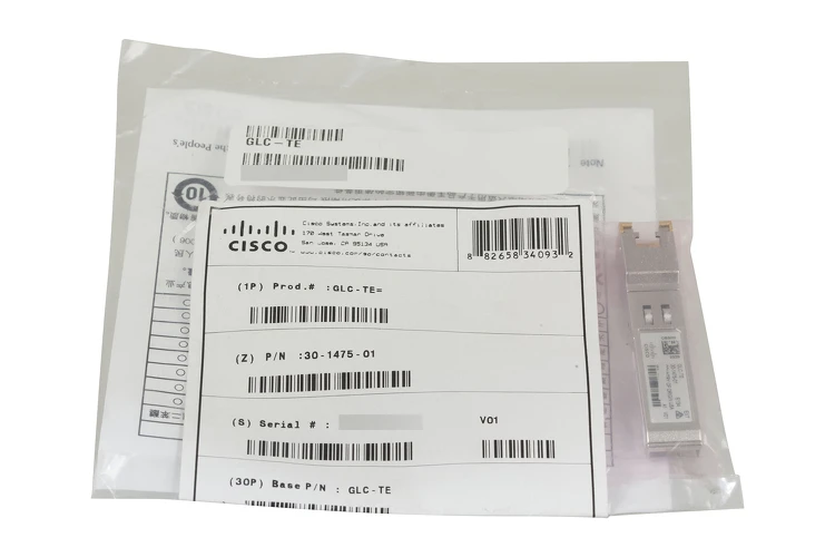 Cisco 1000BASE-T Standard SFP Module, Extended Temperature, GLC-TE, New Original