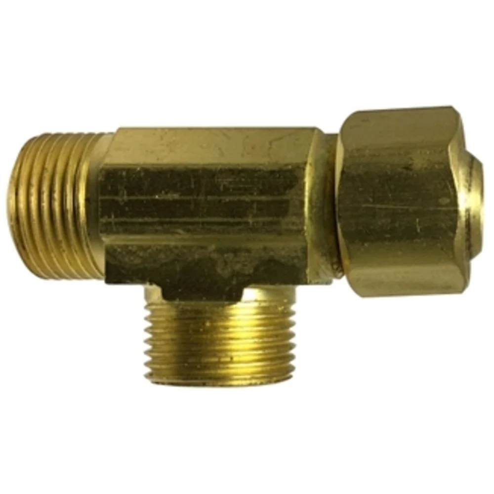 Brass LF 773 3/8"X3/8"X1/4" Swivel Tee — Single