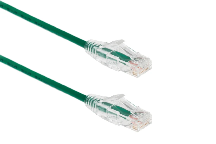 Cat6A Slim Snagless Ethernet Patch Cable, 6ft, Green
