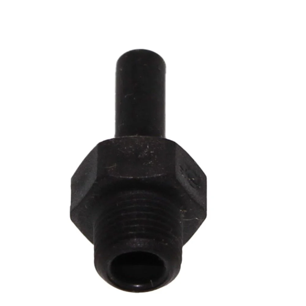 John Guest Stem Adapter Black Polypropylene - 1/4 x 1/8 NPTF — Bag of 10