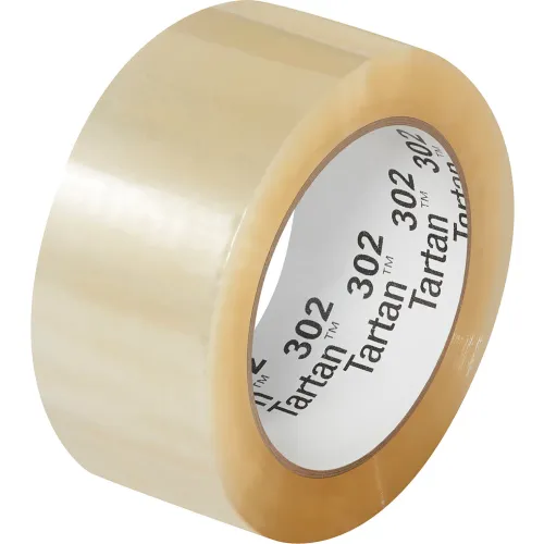 Tartan™ 302 Carton Sealing Tape, 2" x 110 Yds., 1.6 Mil, Clear - Pkg Qty 6