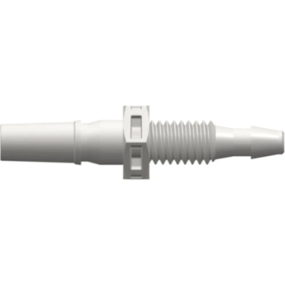 LinkTech Male Luer Panel Mount,200 Series Barb,10-32 UNF thread, 3/32" (2.4 mm) ID Tubing — Box of 50000