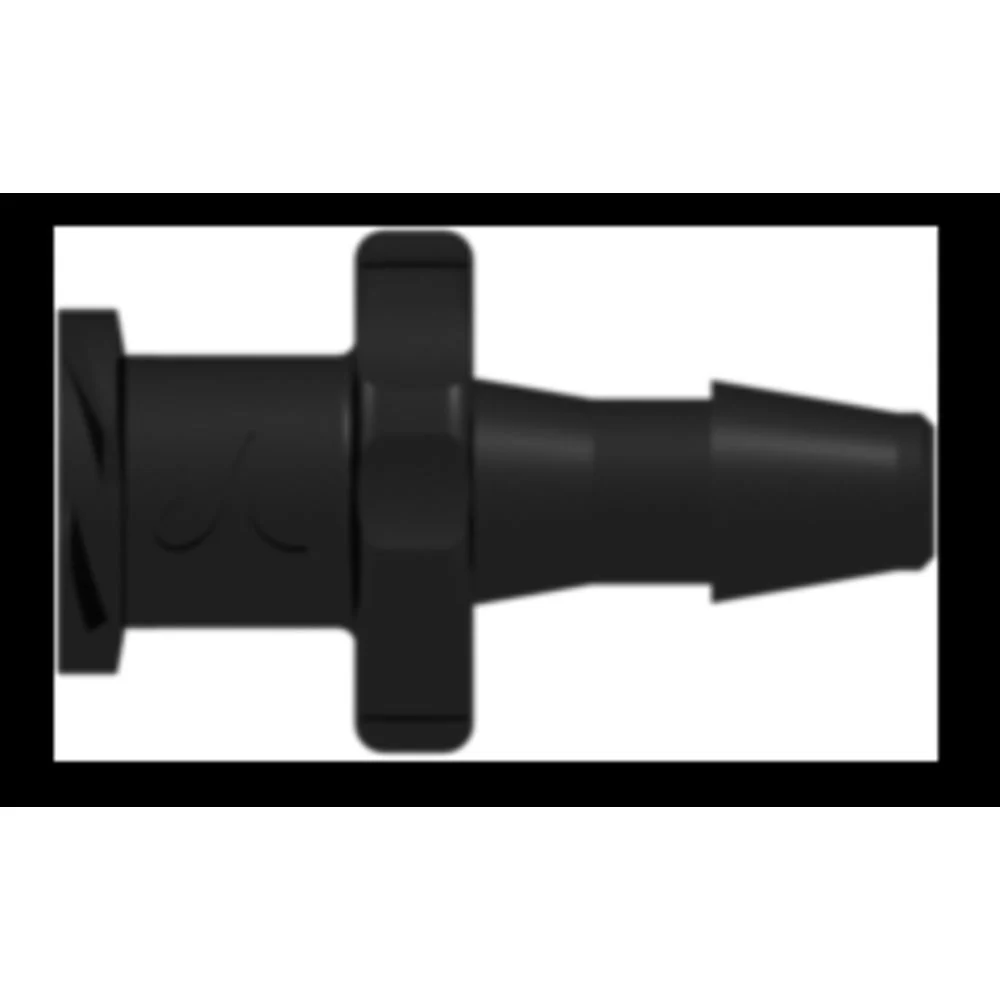 LinkTech Female Luer Thread Style to 200 Series Barb, 1/8" (3.2 mm) ID Tubing, Black Nylon — Single