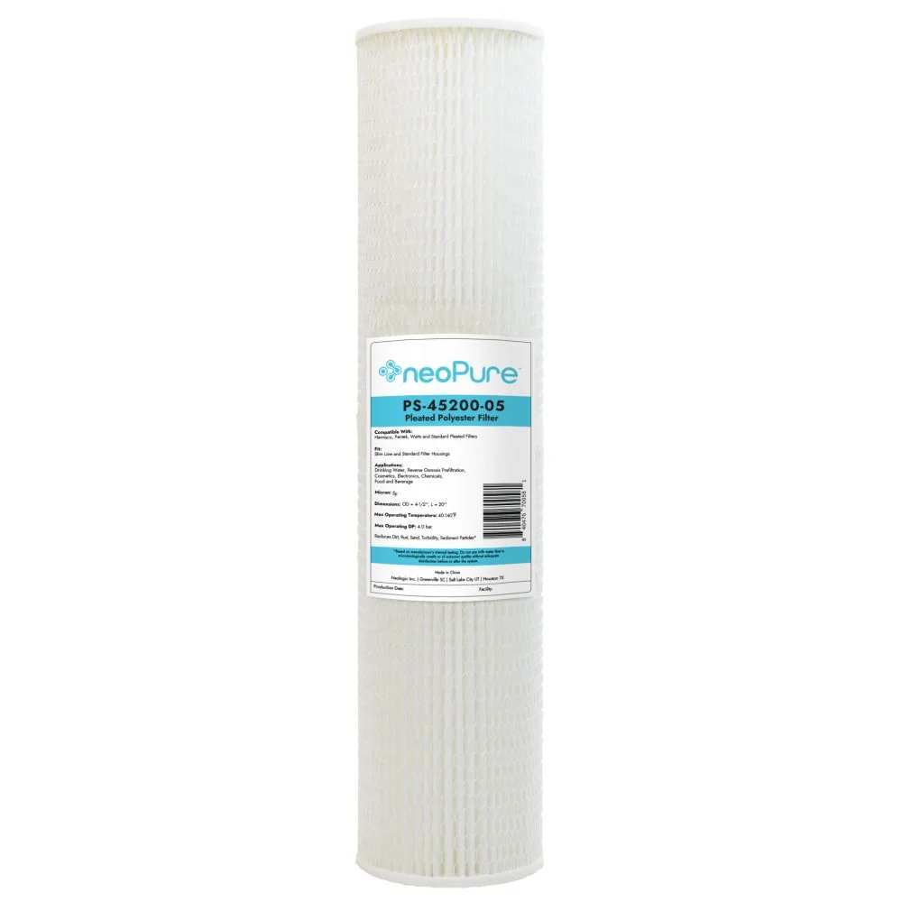 Neo-Pure PS-45200-05 20" BB High Efficiency Pleated Filter 5 micron — Case of 6
