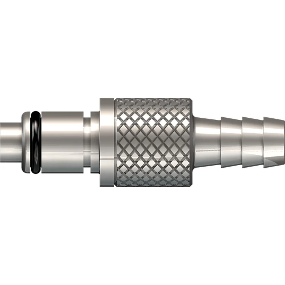 LinkTech 40CB Series Straight Male, Valaved, 5/16" HB, Chrome Brass, Buna N — Bag of 100