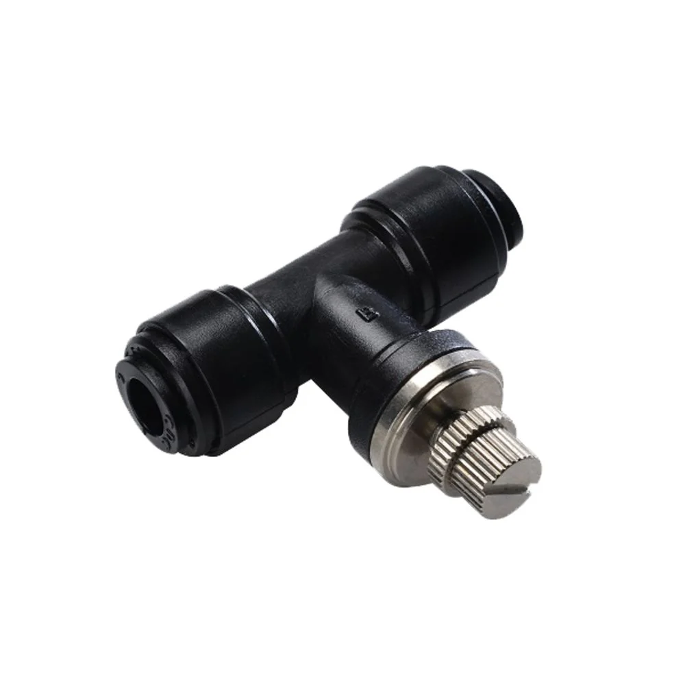 NeoFit - Acetal Black Flow Control Union Connector 6mm tube — Single