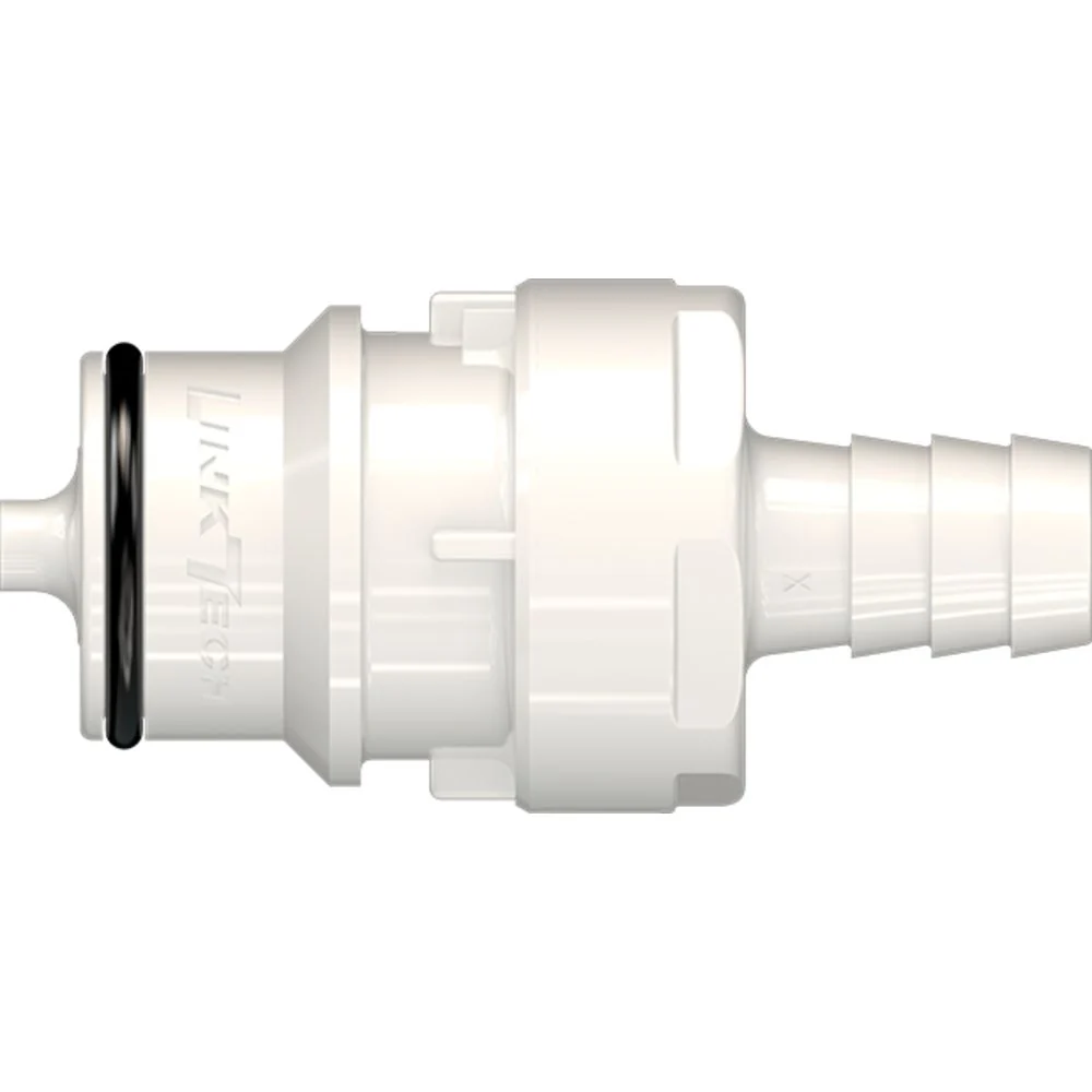 LinkTech 60PS Series Straight Male, Valved 3/8″ HB — Single