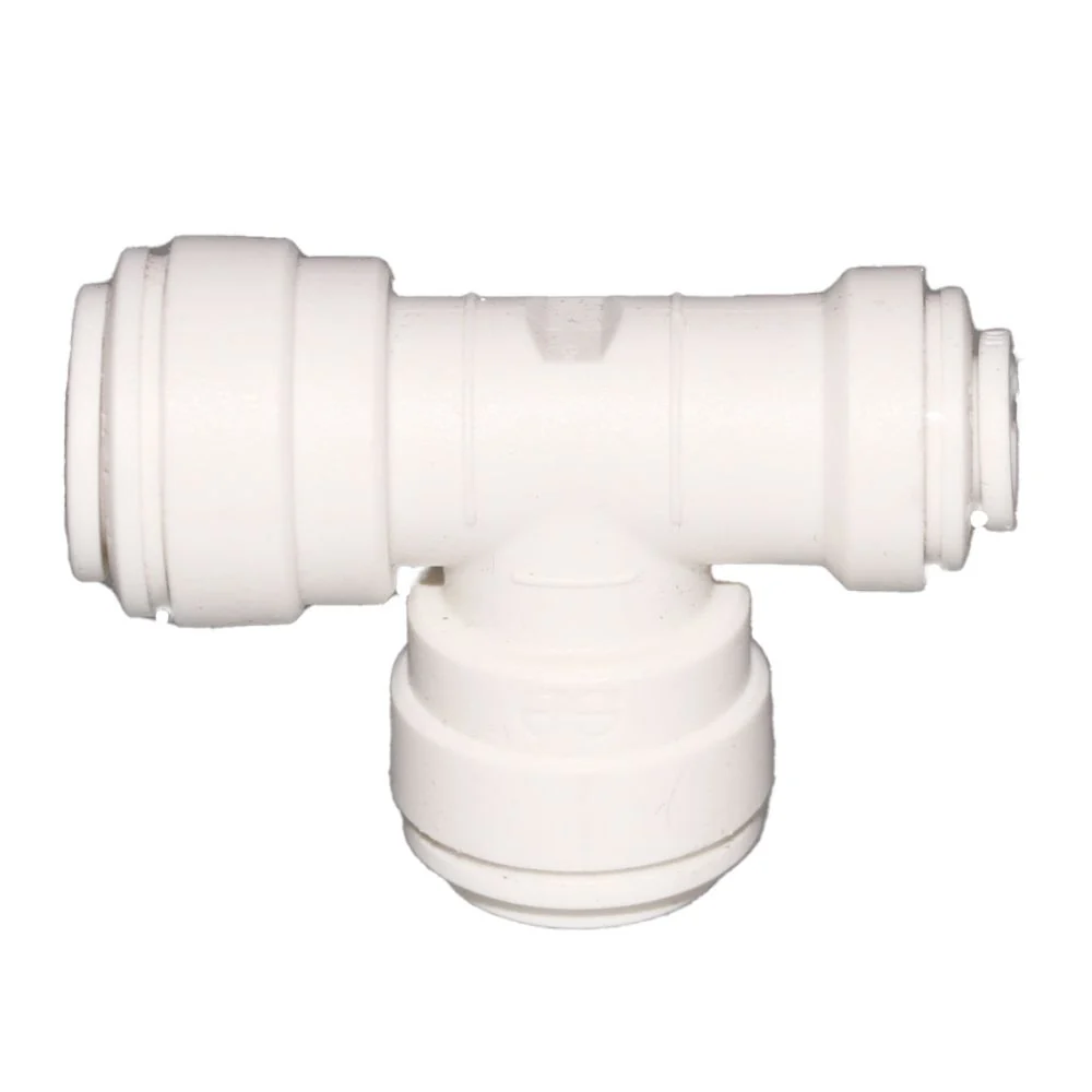 John Guest Reducing Tee Polypro - 3/8 x 1/4 Run x 3/8 — Box of 150