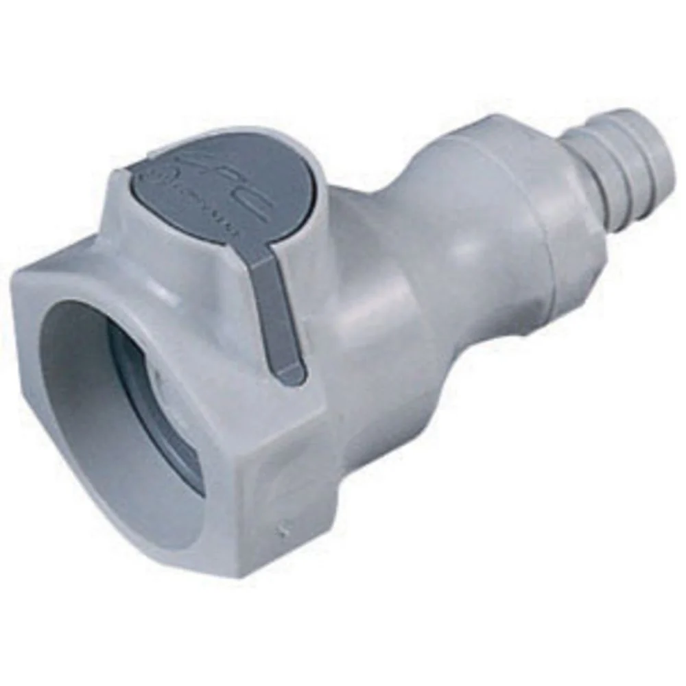 UDC Valved In-Line Hose Barb Coupling Body - 3/8 ID Barb Silicone O-Ring — Pack of 50