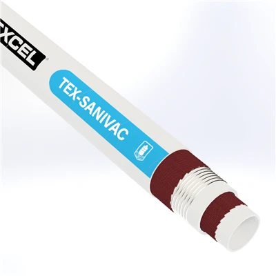 SANV-2.5-200T by Texcel | TEX-SANIVAC Series | FDA Sanitary Vacuum Hose | 2-1/2" Hose ID | 150 PSI | White — 200' Length
