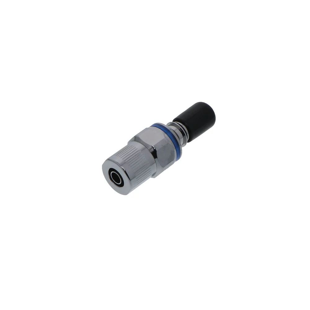 LQ4D20006BLU Valved In-Line 3/8" PTF Liquid Cooling Coupling Insert Cool Blue — Pack of 100
