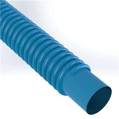SPVC-URE-HD-2.0-100 by Texcel | SIGMA-URE HD BLUE™ Series | Heavy-Duty Polyurethane Material Handling Hose | 2" Hose ID | 40 PSI | 29 in/Hg Vacuum Rated | Blue — 100' Length