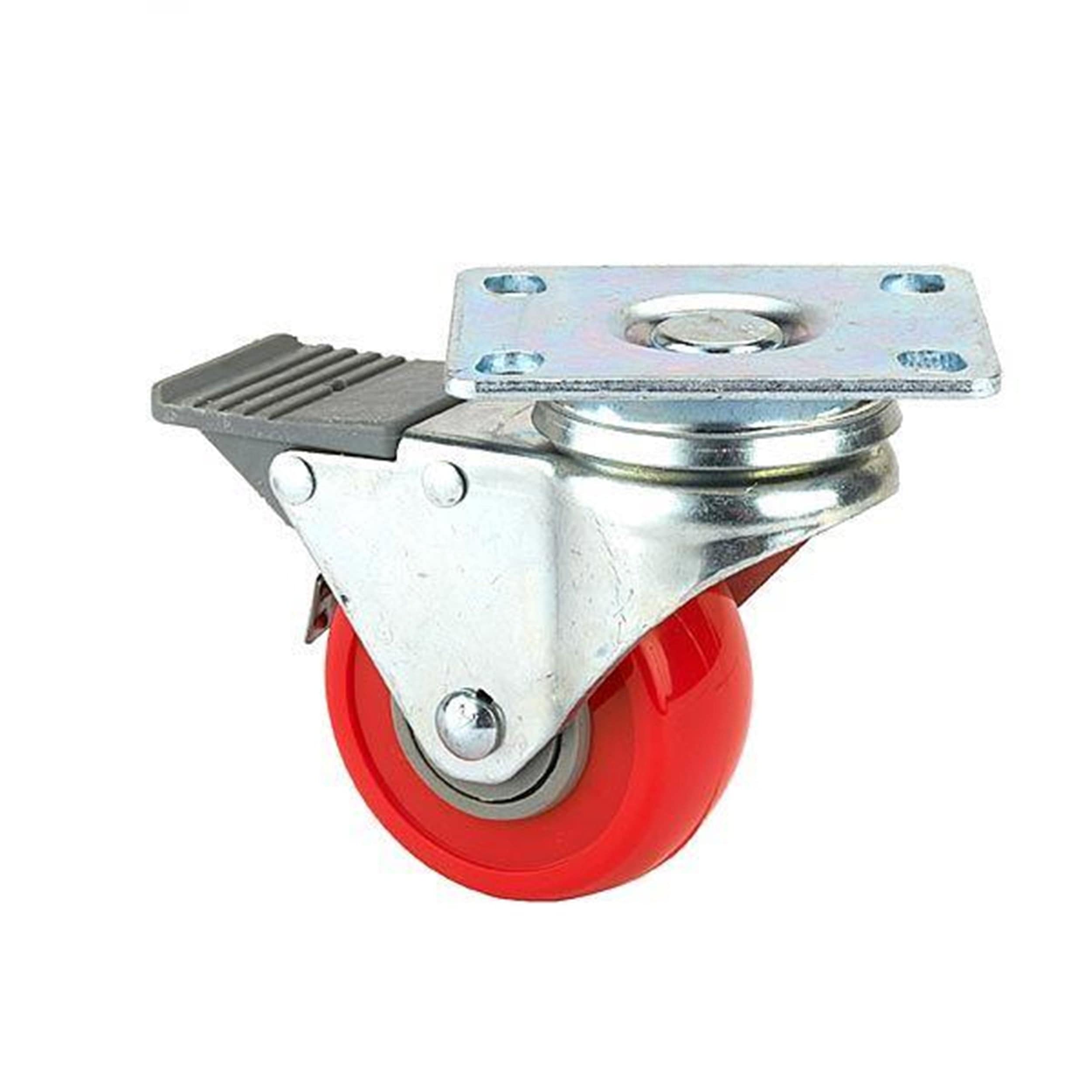 HD Caster - Double Locking - Swiveling - 2-1/2" - 4 Hole Mounting Plate