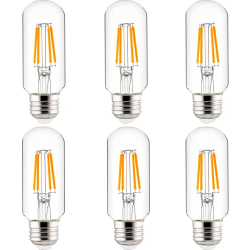 Sunlite® LED T12 Filament Light Bulb, E26 Base, 3W, 350 Lumens, 2700K, Warm White, Pack of 6