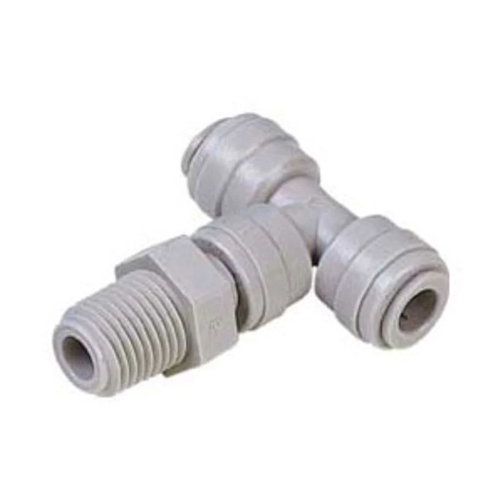 DMfit Male Tee Swivel - 3/8" Push-in x 3/8" NPTF — BOX of 100