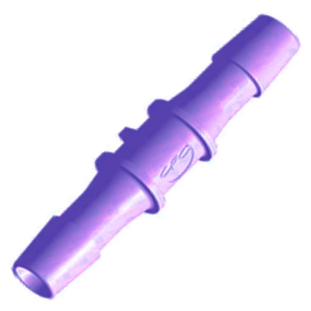 FitQuik Polycarbonate Tube to Tube Straight Fitting Purple - 3/16 ID x 3/16 ID — Pack of 1000
