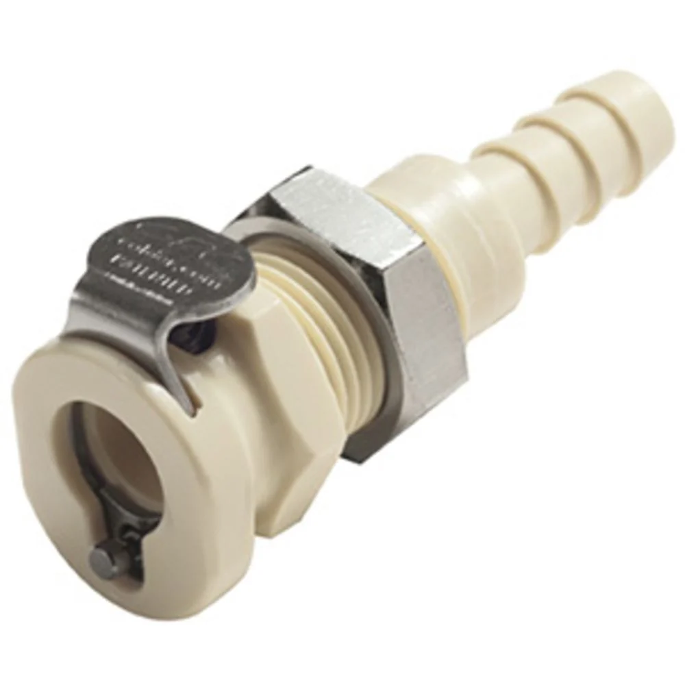 PMC160412 Panel Mount Hose Barb Coupling Body 1/4 ID Barb — Bag of 25