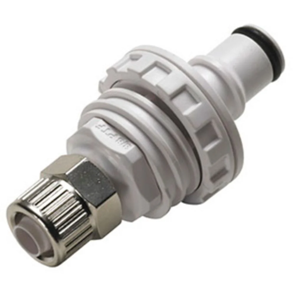 NS4D4000606 ABS Valved Panel Mount PTF Coupling Insert 3/8 PTF — Pack of 250
