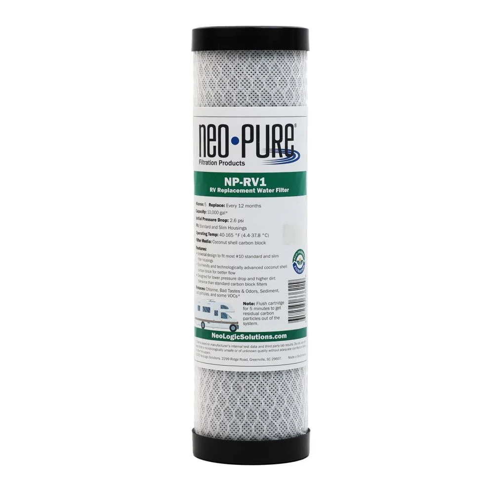 Neo-Pure NP-RV1 Replacement RV Water Filter for Slimline & Standard Style Housings - 5 Micron — Single