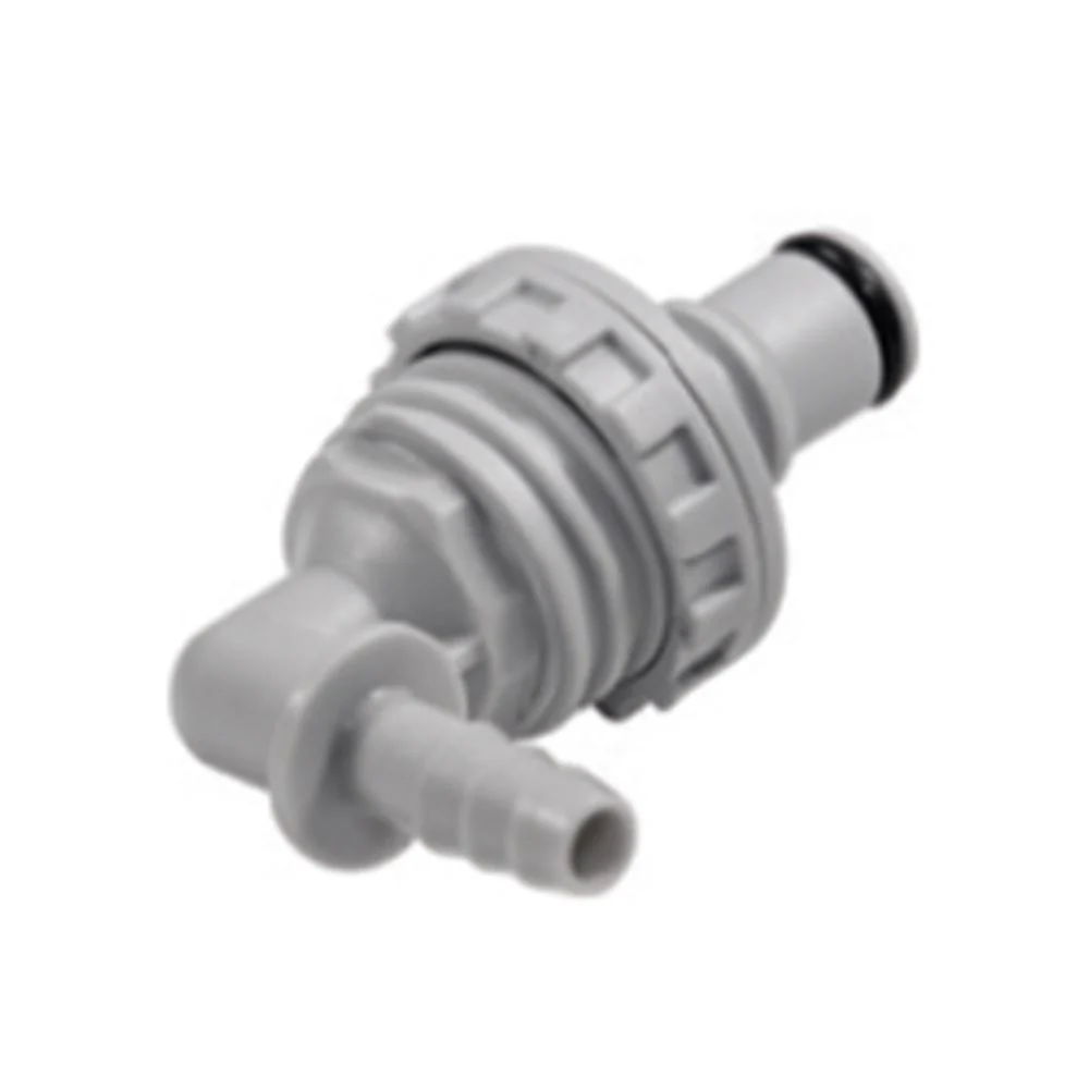 NS4D43006 Valved Panel Mount Elbow Hose Barb Coupling Insert 3/8 ID Barb — Single
